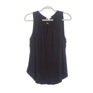 Loose-Fitting Black Sleeveless Shirt EUC